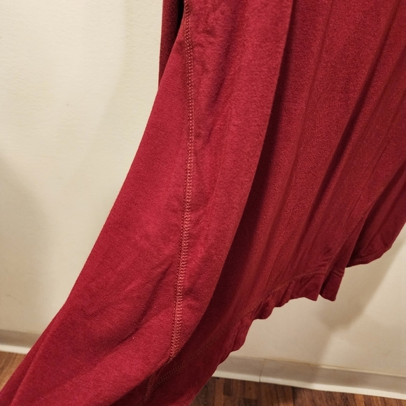 PURE Esscense Women's Burgundy Hooded Relaxed Fit sweater Fits L - Picture 9 of 13